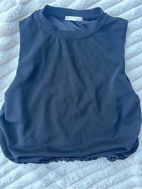 Elle grey Black Sleeveless Tank Top
